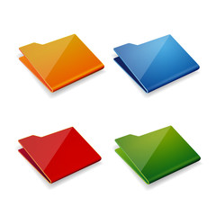 Folder icon vector set