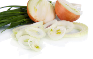 Onions isolated on white