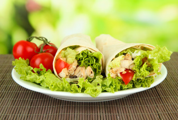 Kebab - grilled meat and vegetables,