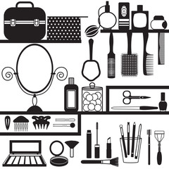 Beauty related silhouettes