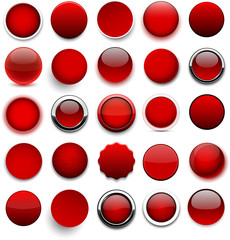 Round red icons.