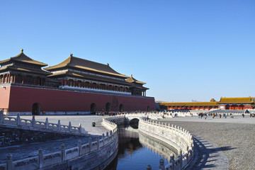 Fototapeta na wymiar The stream inside Forbidden City
