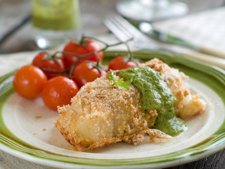 Fish fillet with tomato