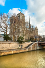 Fototapeta na wymiar Notre dame de Paris, France.