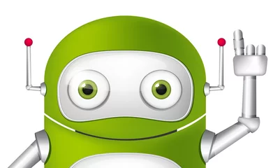 Fototapete Roboter Zeichentrickfigur Android