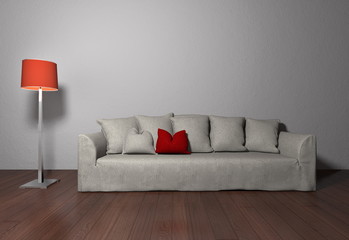 Wohndesign - Sofa in Weiß