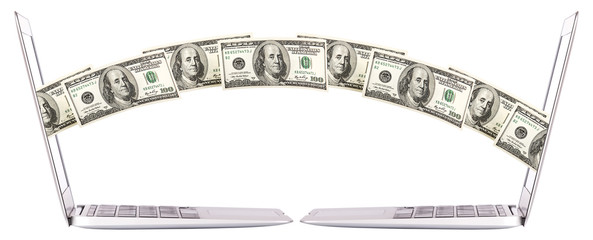 making money with computer concept