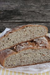 Sliced bread on the natur background