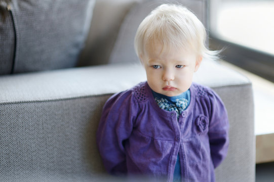 Sad Toddler Girl Portrait