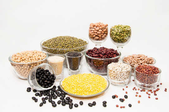 Various types of beans.
