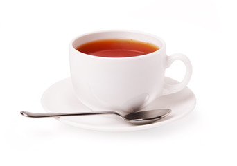 White cup of tea