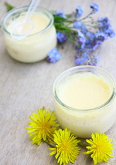 verrines de flan vanille