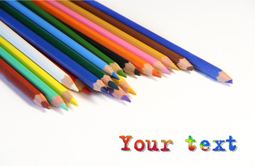 bunch of colored pencils.