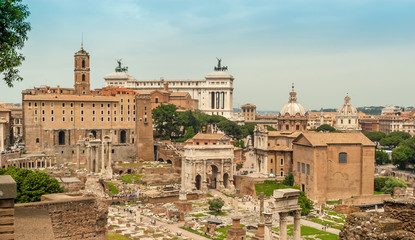 Fototapeta na wymiar Roman Forum Ruins
