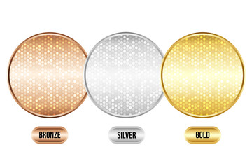 Set of luxury metallic backgrounds