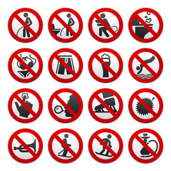 Prohibited signs