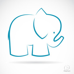Vector image of an elephant on a white background