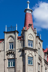 Fototapeta premium Art Nouveau (Jugenstil) building in The historic center of Riga,