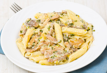 Penne pasta with mushroom
