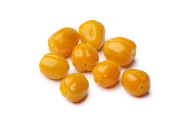 Heap of yellow baby tomatoes