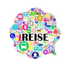 Reise Sprechblase Entscheidung Planung