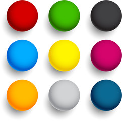 Round colorful balls.