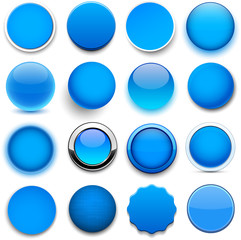 Round blue icons.