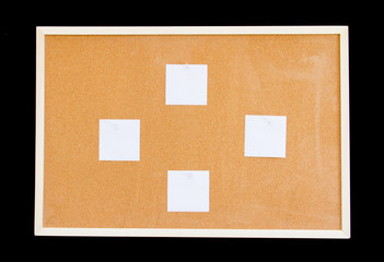 Fototapeta premium Cork board with blank notes