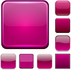 Square magenta app icons.
