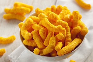 Unhealthy Orange Puffy Cheese Crisps