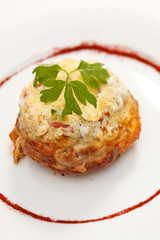 meat with cheese