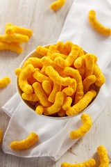 Unhealthy Orange Puffy Cheese Crisps