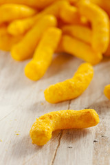 Unhealthy Orange Puffy Cheese Crisps