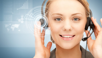 futuristic female helpline operator