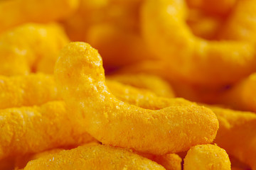 Unhealthy Orange Puffy Cheese Crisps