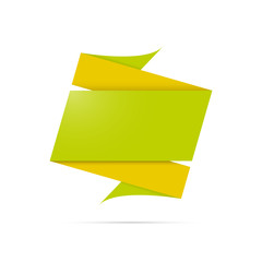 abstract origami label