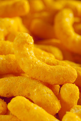 Unhealthy Orange Puffy Cheese Crisps