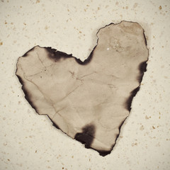 old paper heart