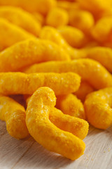 Unhealthy Orange Puffy Cheese Crisps