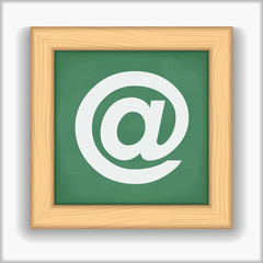 Blackboard with icon of an email