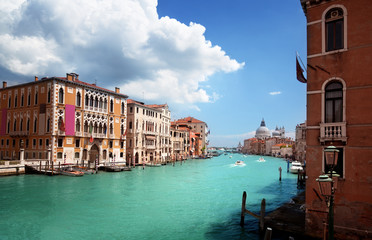 Grand Canal and Basilica Santa Maria della Salute, Venice, Italy