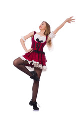 German girl in traditional festival clothing