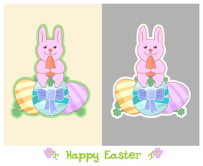 Happy Easter rabbit Vector illustration