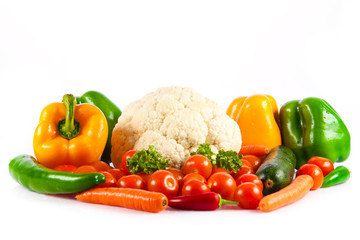 vegetables isolated on a white background