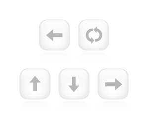 White Arrow Buttons