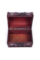 Old chest isolated on the white background