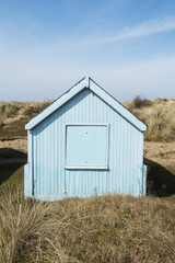 Beach Hut In The Dunes, Hunstanton, Norfolk, UK.