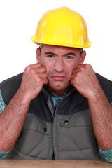 Sad builder