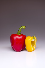 Red and yellow pepper.