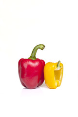 Red and yellow bell pepper.